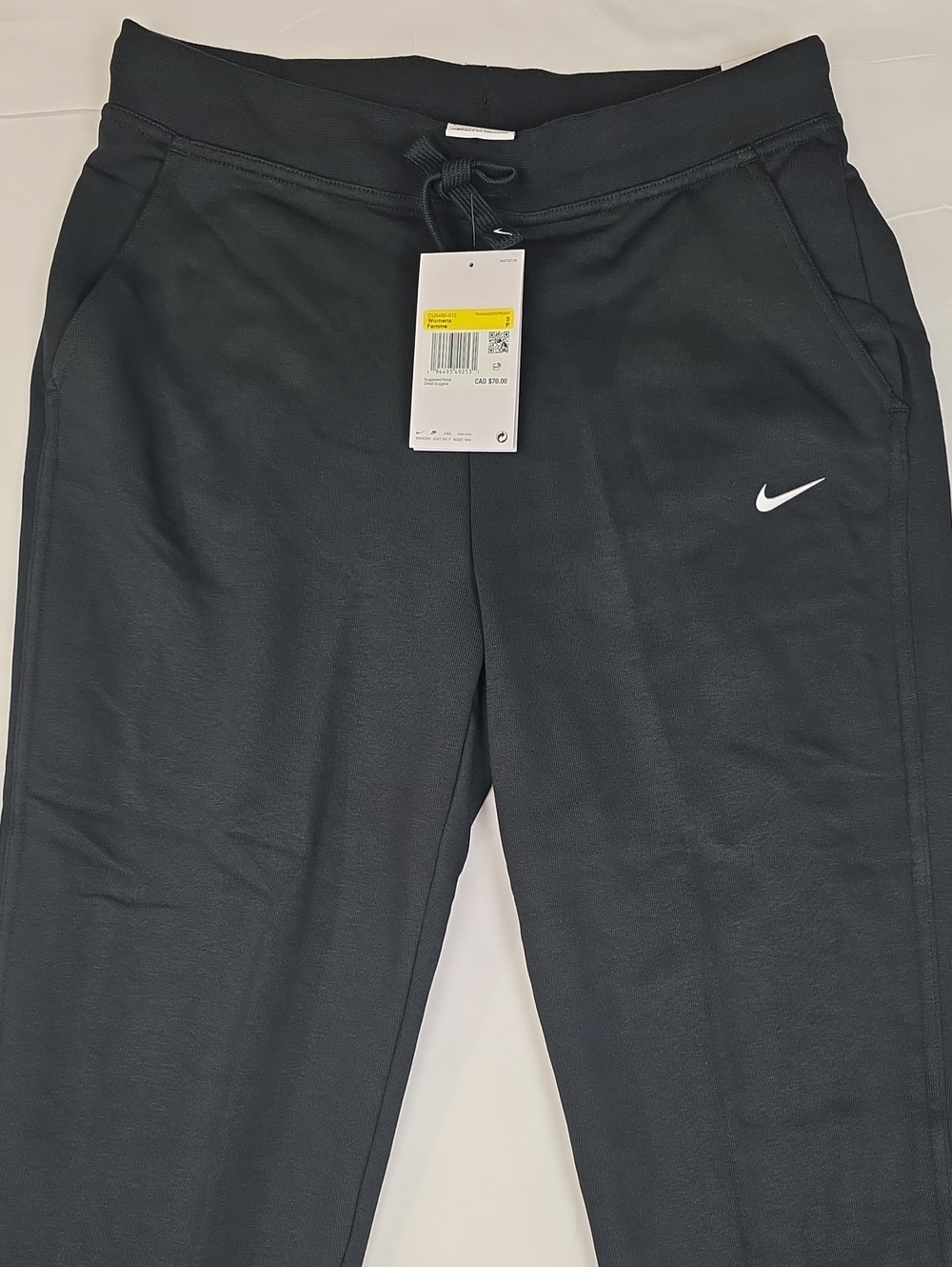 Nike Black Jogger Sweatpants with White Swoosh Women S - Picture 3 of 9